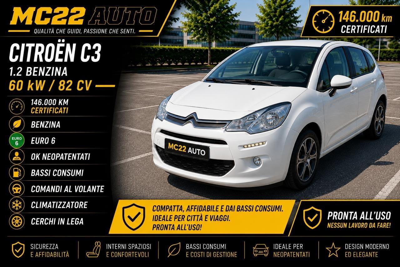 Citroen C3 12 mesi di garanzia Ok neopatentati 5 porte