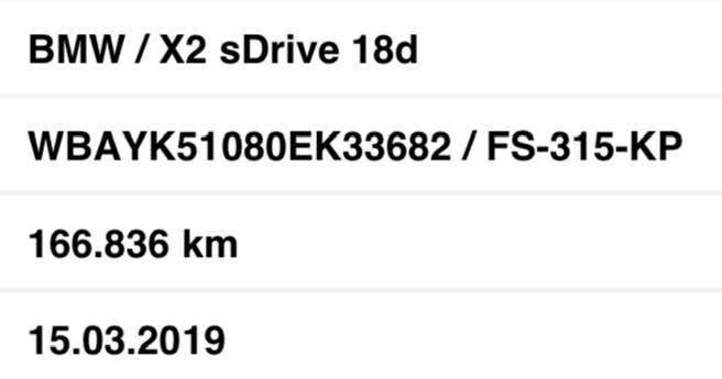 Bmw X2 SDRIVE TETTO 150CV