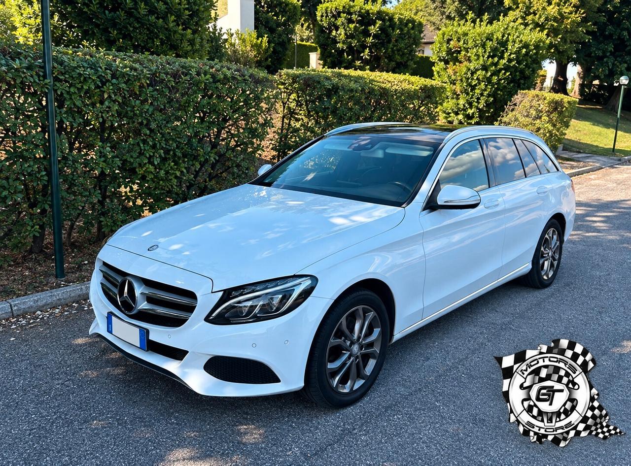 Mercedes-benz C 220 d S.W. Auto Exclusive NAVI - PELLE - TETTO PANORAMA - 7G TRONIC F1 LEVE AL VOLANTE