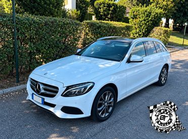 Mercedes-benz C 220 d S.W. Auto Exclusive NAVI - PELLE - TETTO PANORAMA - 7G TRONIC F1 LEVE AL VOLANTE