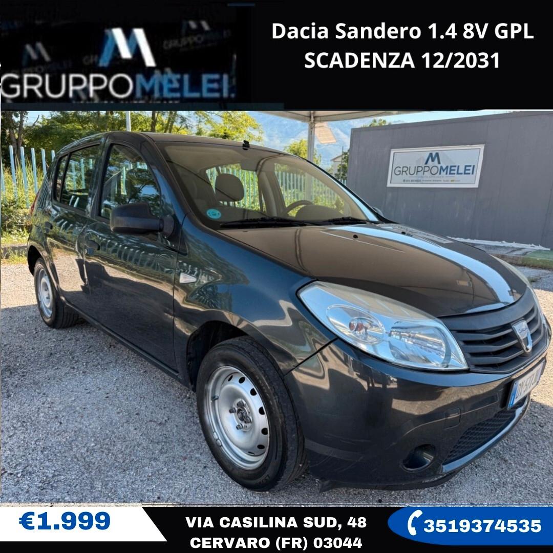 Dacia Sandero 1.4 8V GPL SCADENZA 12/2031