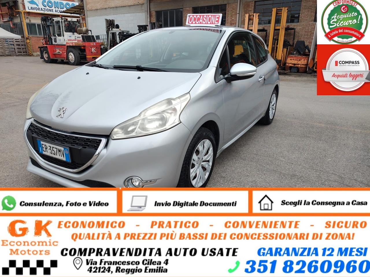 Peugeot 208 1.0 PureTech 12v Access 3P, EURO 5B, OK NEOPATENTATI, GARANZIA L.12 MESI