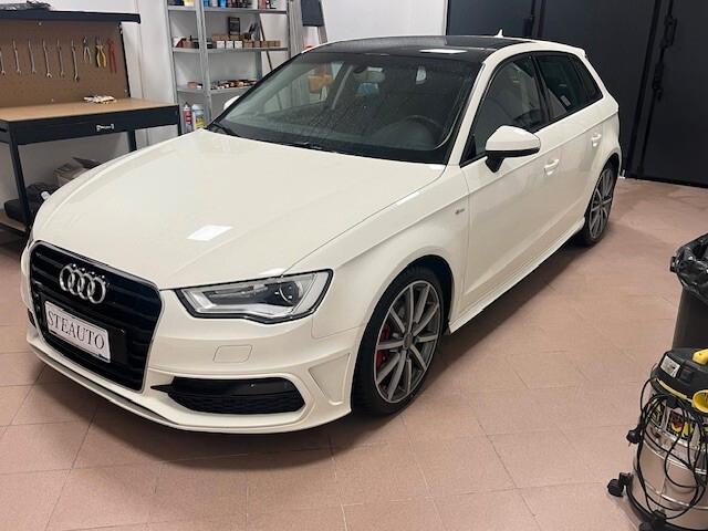 Audi A3 2.0 TDI 150 CV s tronic 2 wd sportback diesel S line esterno s tronic tetto panoramico apribile nero