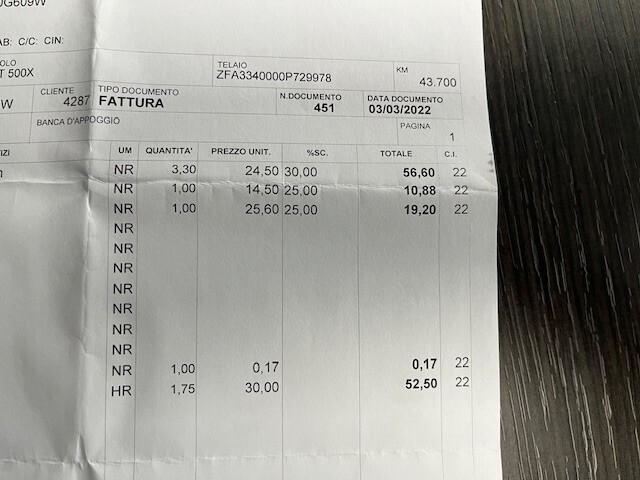 Fiat 500X 1.0 T3 120 CV