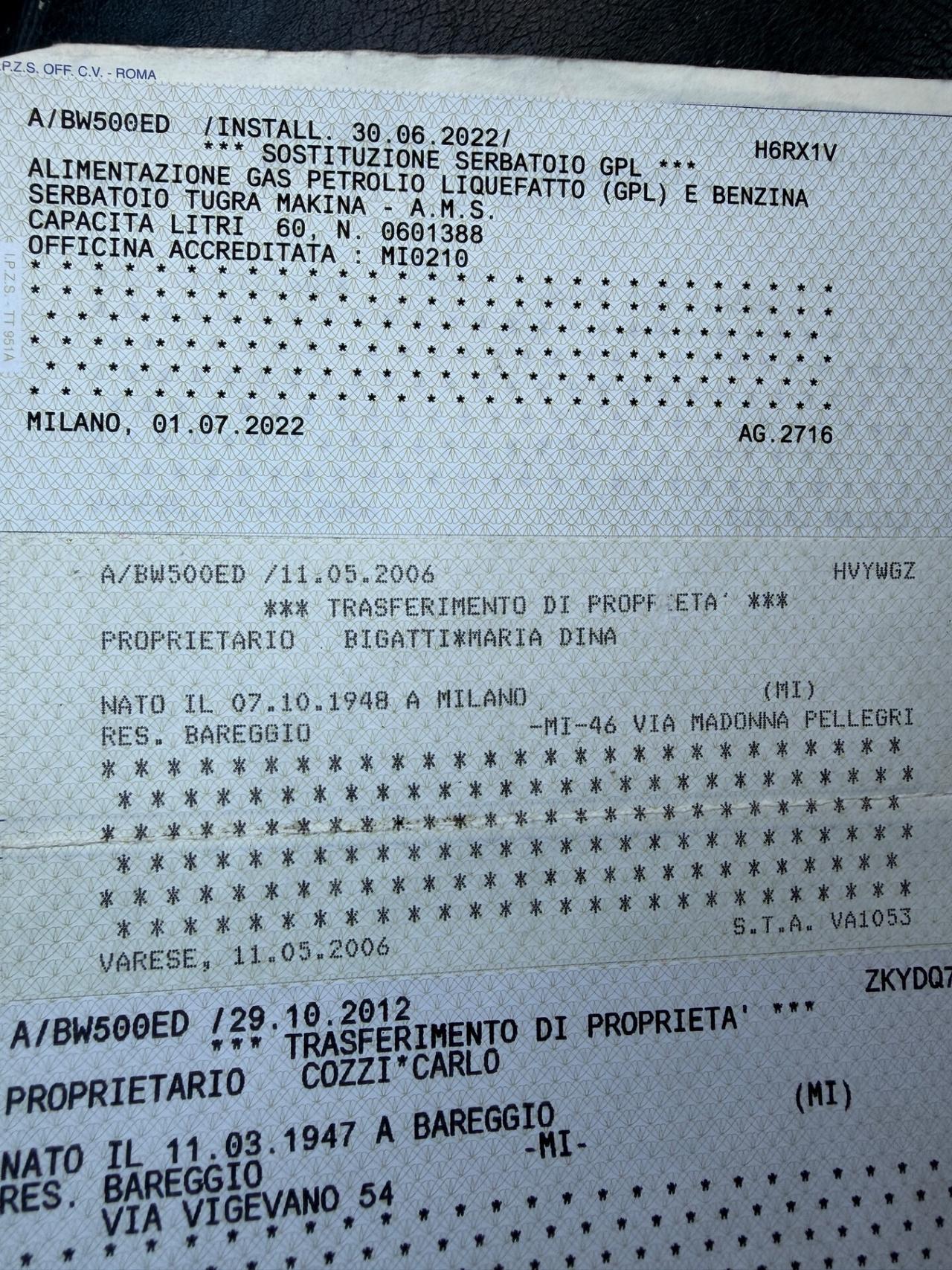 TOYOTA RAV4 2.0 16V BENZ-GPL 2032 4X4 UNI PROP