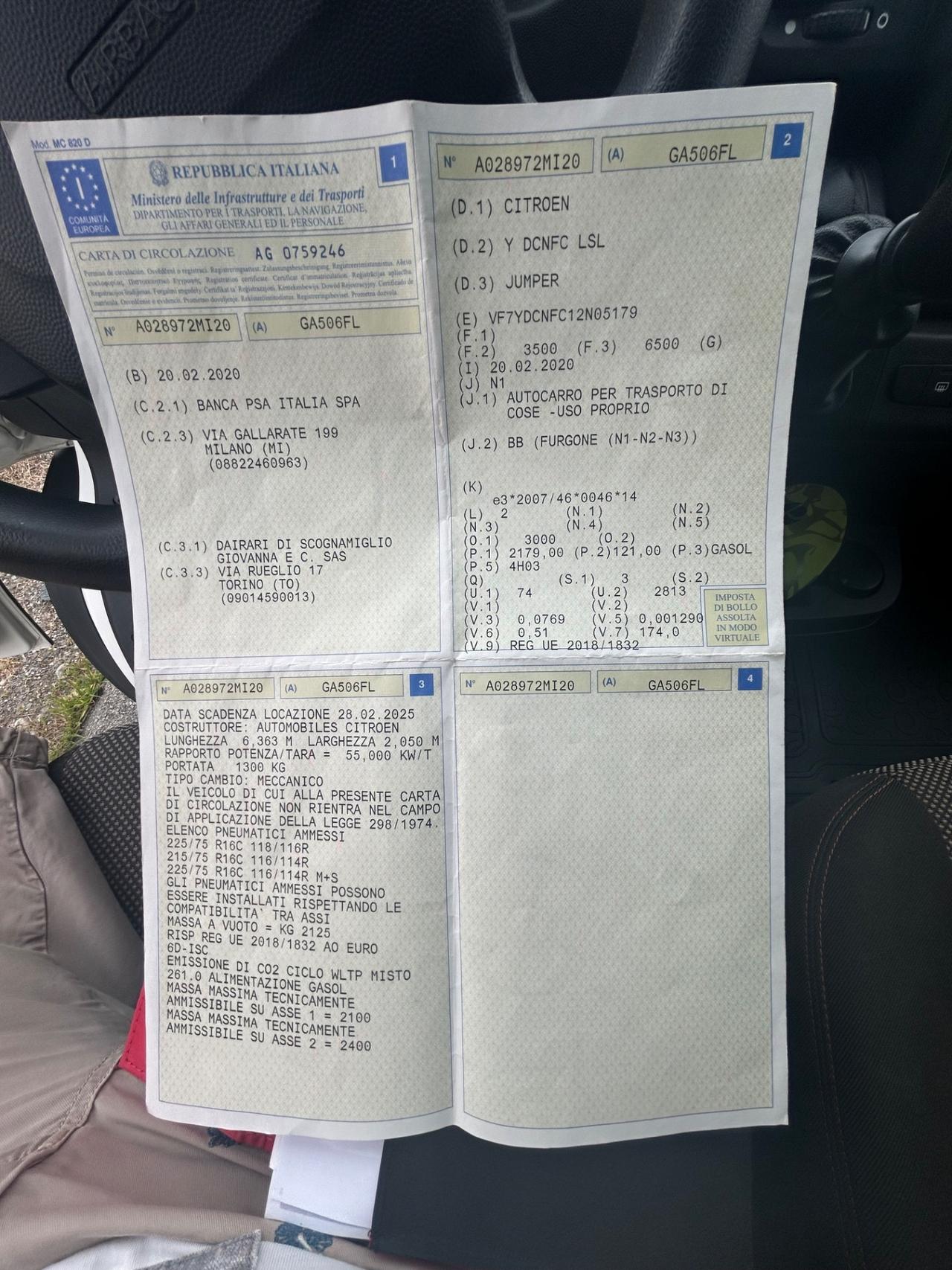 506 jumper Citroen del 2020 in saldo