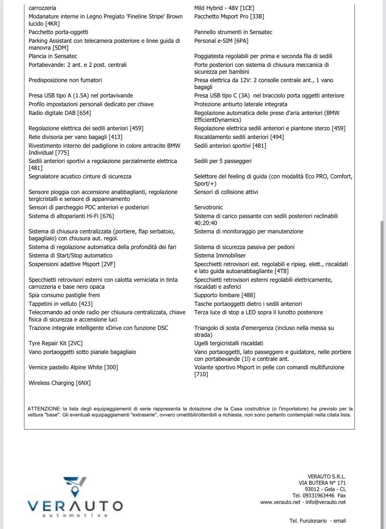 Bmw X6 xDrive30d 48V Msport Pro possibilità noleggio no scoring