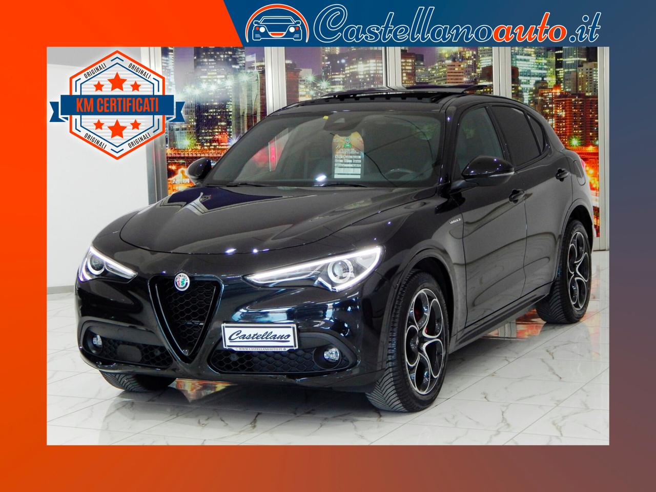 Alfa Romeo Stelvio 2.2 t Veloce Q4 210cv TETTO-NAVI-PELLE-PARK