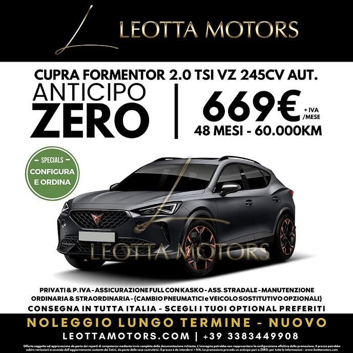 CUPRA FORMENTOR 2.0 TSI VZ 245CV AUT