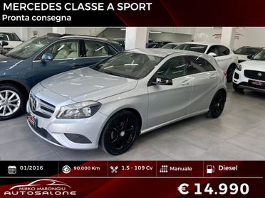 Mercedes CLASSE A 180 d Sport FINANZIABILE