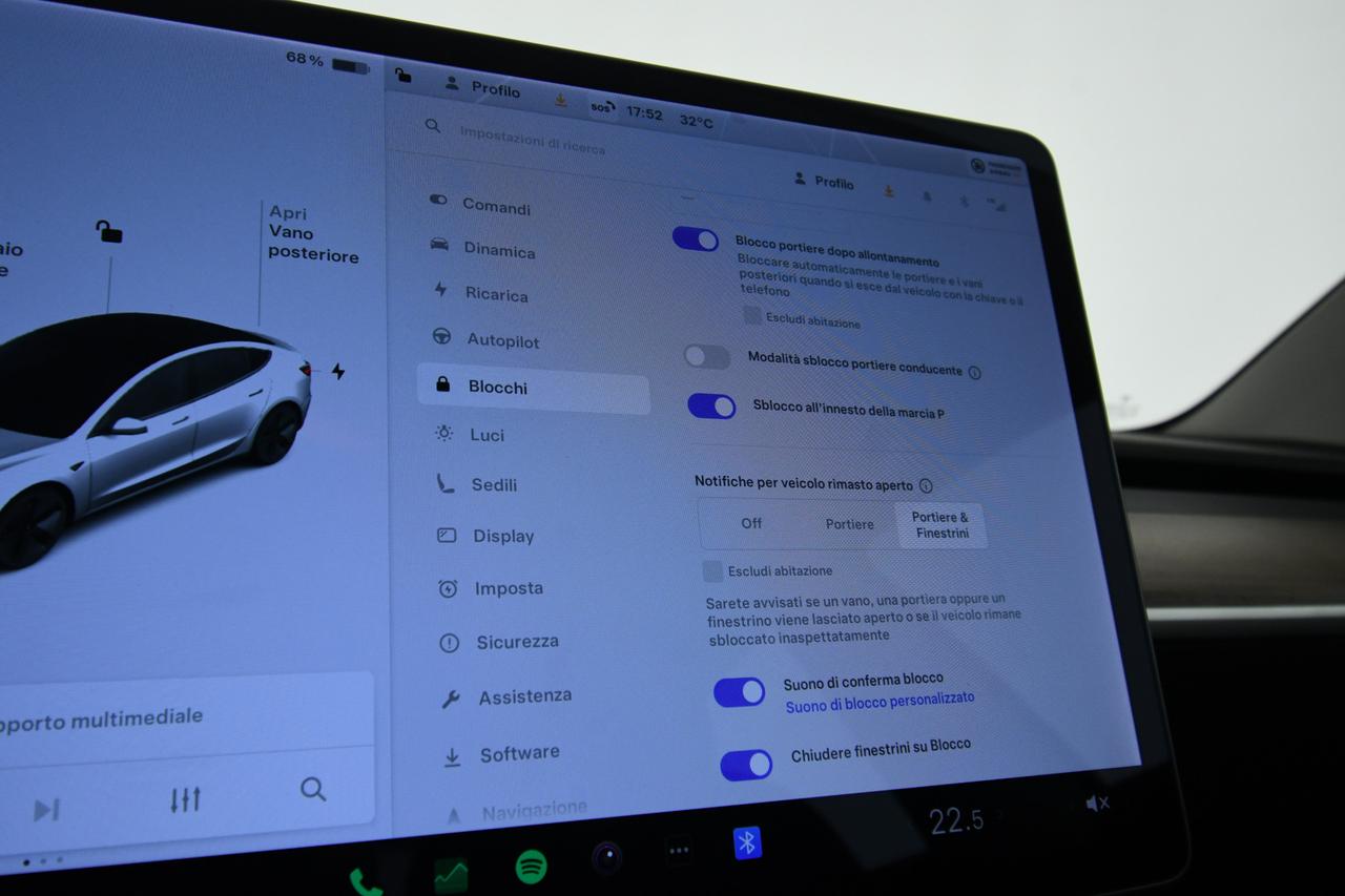 TESLA Model 3 Long Range Dual Motor awd PILOTA AUTOMATCO+PELLE+C18"
