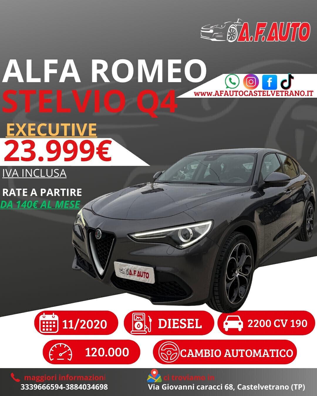 Alfa Romeo Stelvio 2.2 Turbodiesel 190 CV AT8 RWD Executive