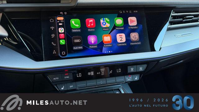 AUDI A3 40 TFSIe plug-in 140 km autonomia SONOS ACC