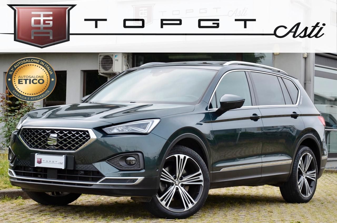 SEAT TARRACO 2.0 TDI XCELLENCE 4DRIVE 190cv DSG 7 POSTI, UNICOPROPRIETARIO, UFF ITALIANA, EURO 6D, HI-FI BEATS, TETTO, RETRO 360°, 20", PERMUTE