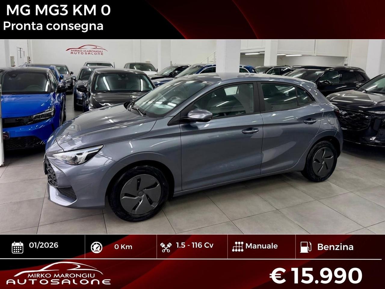 Mg MG3 1.5 Comfort KM 0 FINANZIABILE