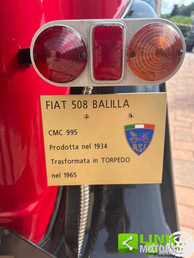 FIAT Balilla 508 TORPEDO targa ORO