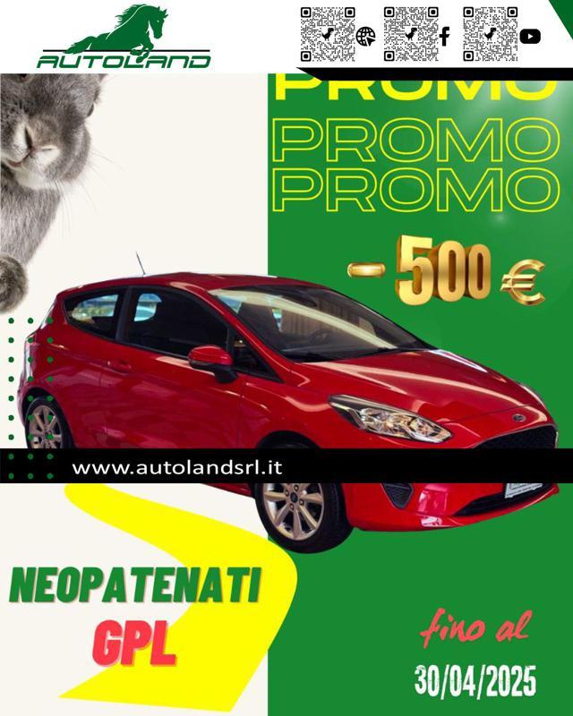 FORD Fiesta 1.1 3 porte Plus*GPL*Unipro*Neopatentati