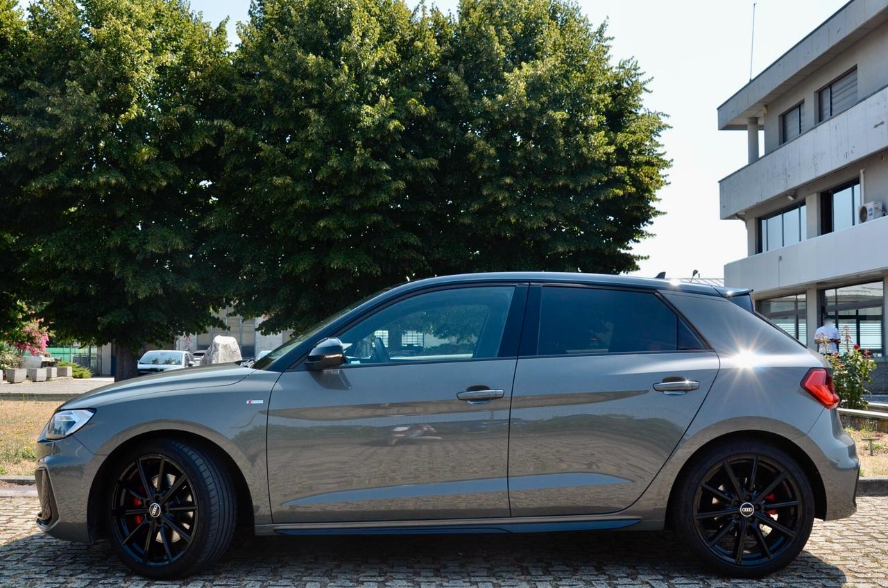 AUDI A1 SPORTBACK 1.5 TFSI 150cv S-TRONIC IDENTITY BLACK S-LINE INT-EXT, UNICOPROPRIETARIO, EURO 6D, UFF ITALIANA, SERVICE AUDI, FULL LED, RETROCAMERA, PERMUTE