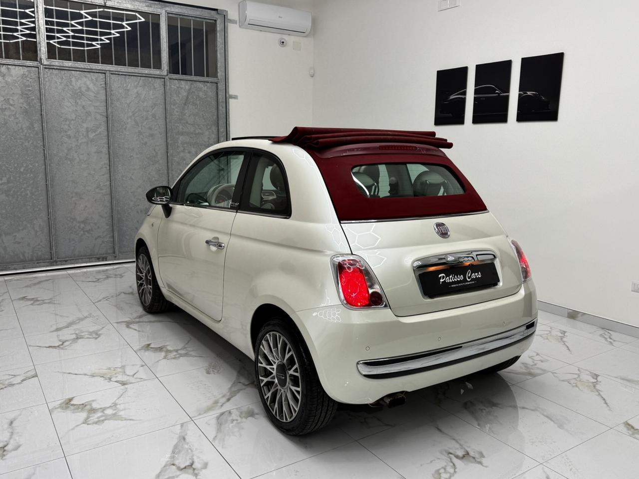 Fiat 500 1.4 16V Lounge Pelle rossa Bianco perla