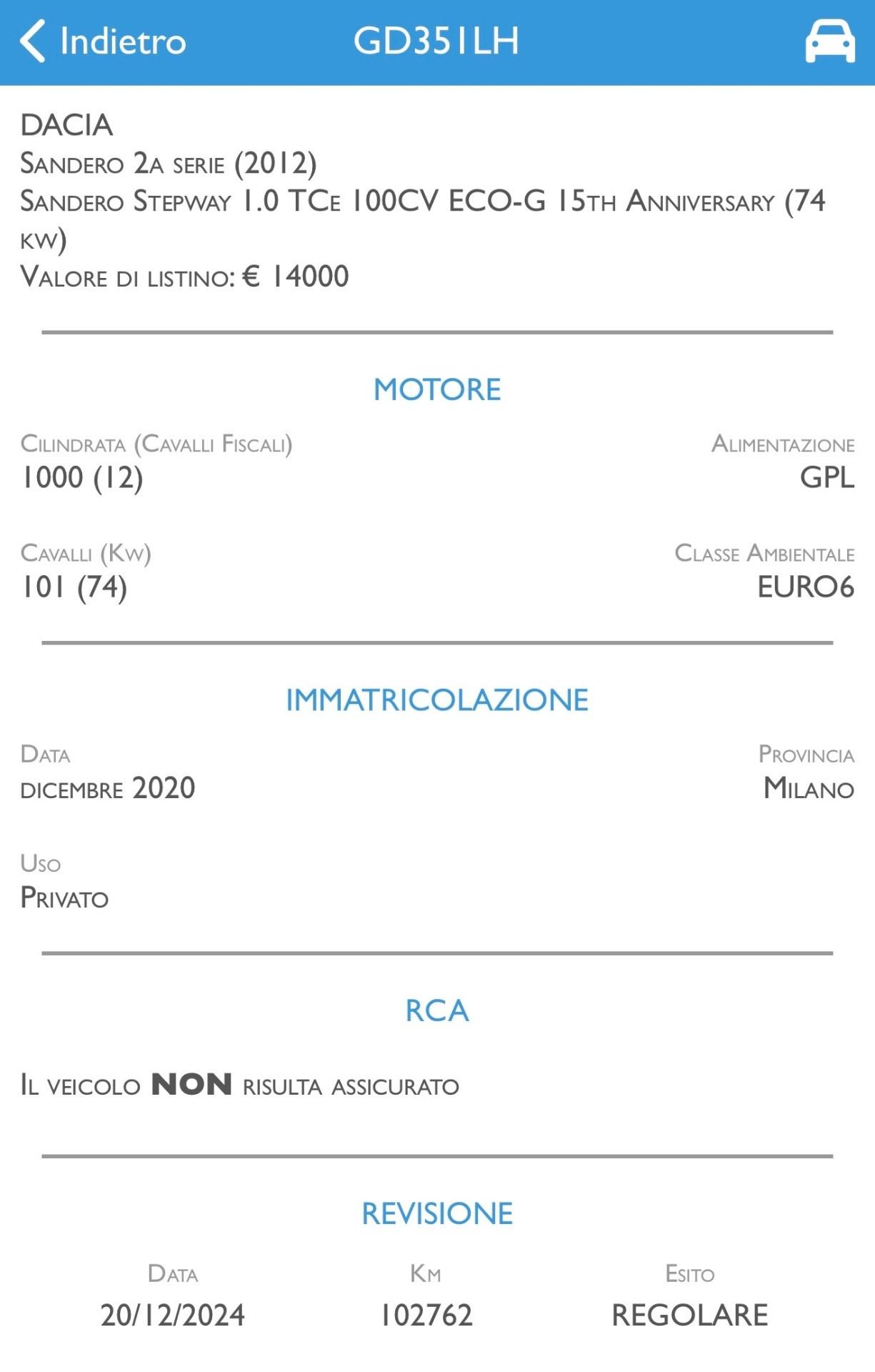 Dacia Sandero Stepway 1.0 TCe 100CV GPL 15th Anniversary