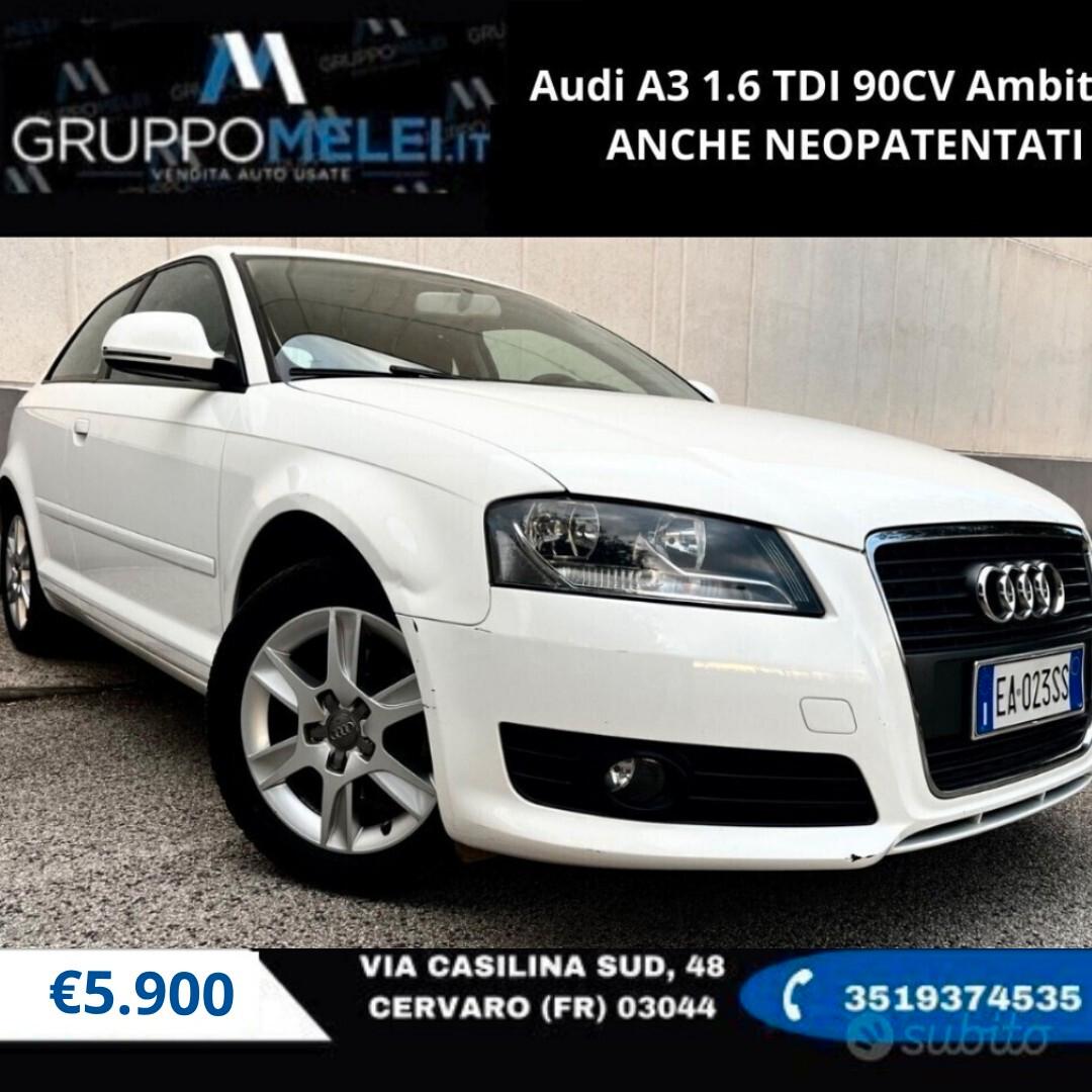 Audi A3 1.6 TDI 90CV Ambition ANCHE NEOPATENTATI