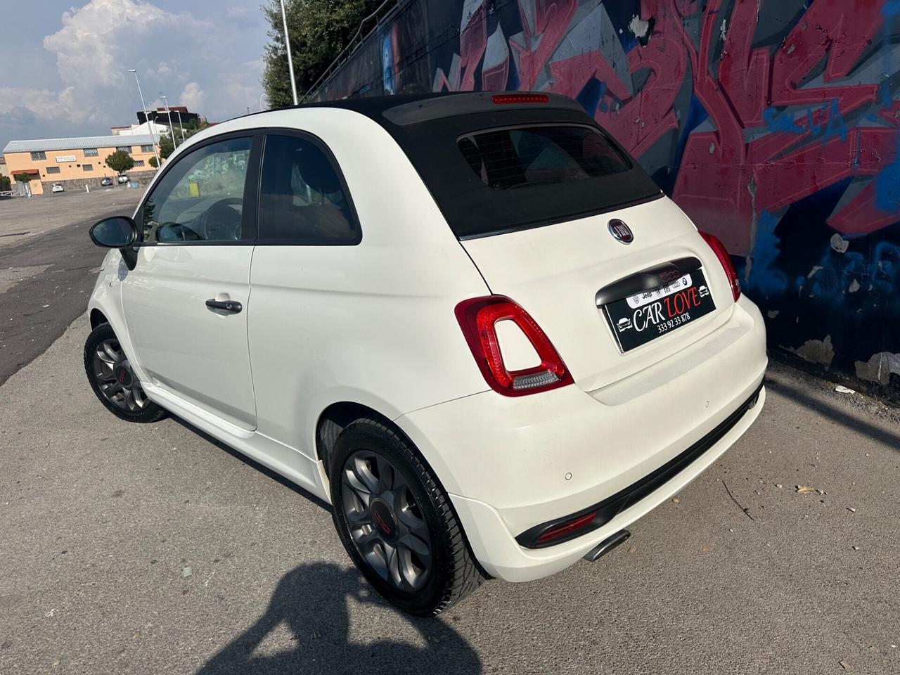 FIAT 500S CABRIO 1.2BENZINA/PELLE/BI-ZONA