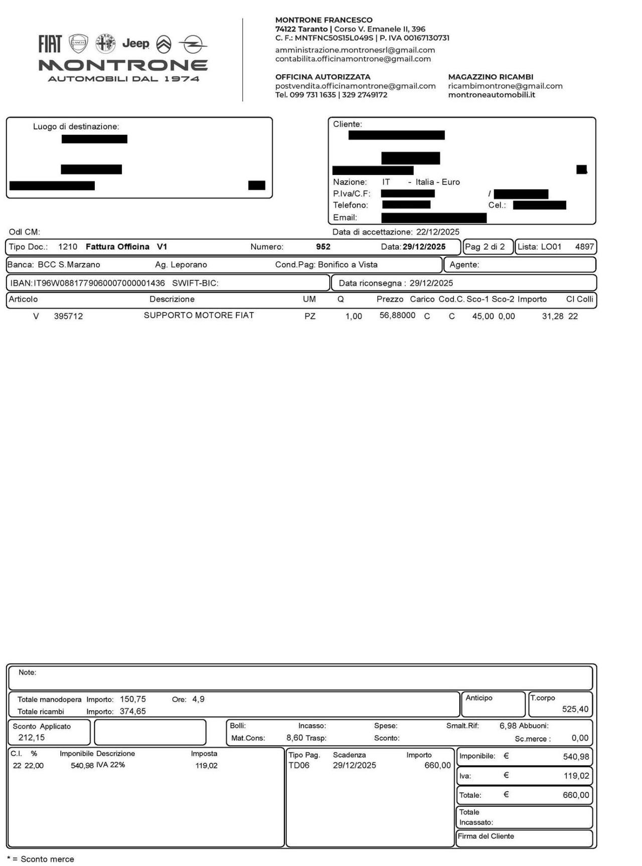 Fiat Tipo 1.3 Mjt 4 porte Pop