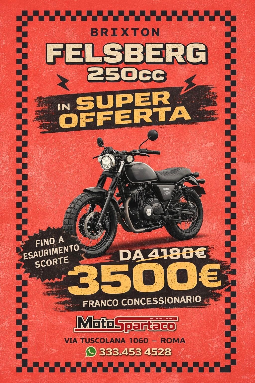 Brixton Felsberg 250 Scrambler A2 – NUOVA in promo – come Caballero