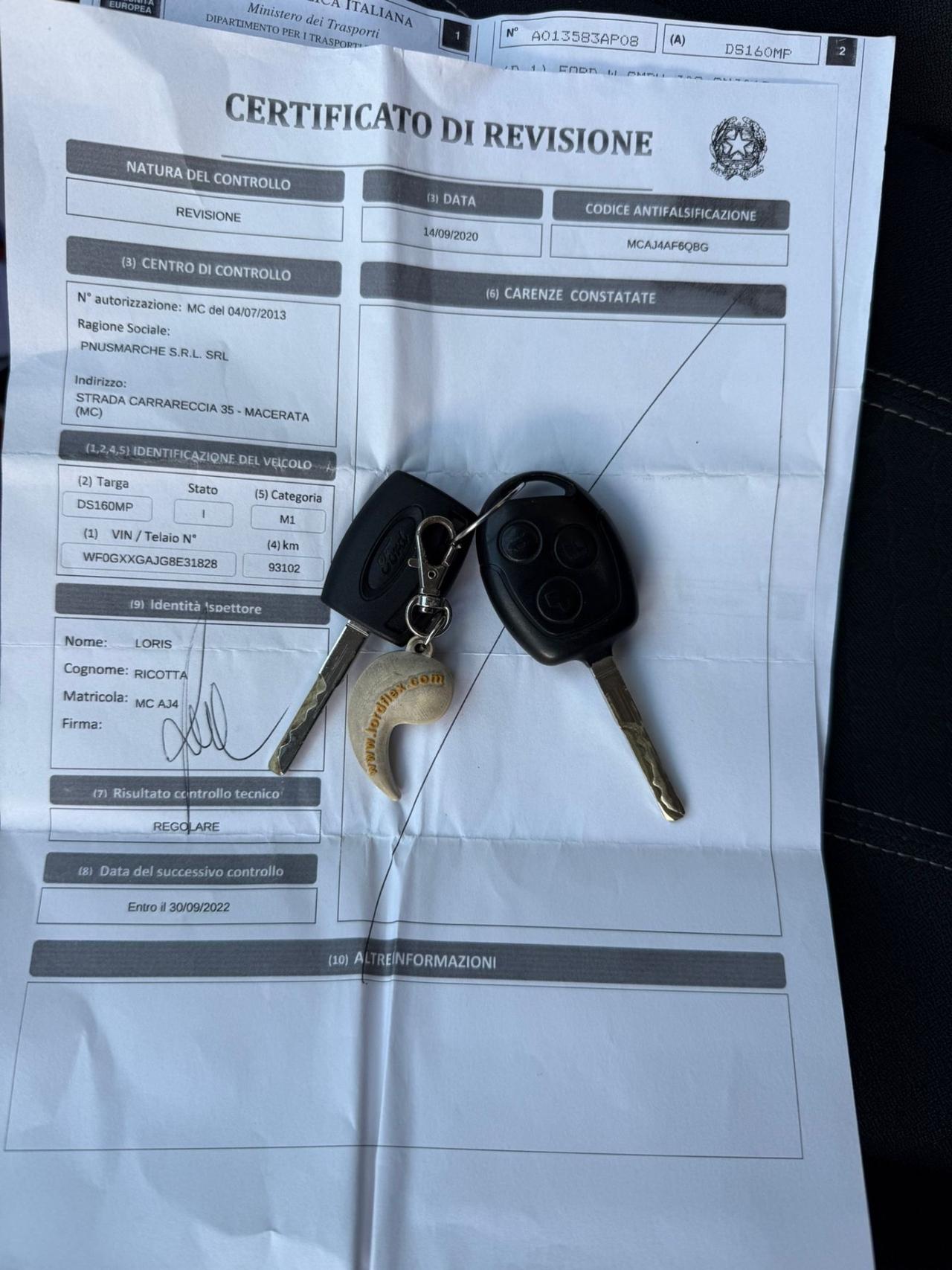 Ford Fiesta Titanium 1.2 benzina Unipro NEOPATENTATI