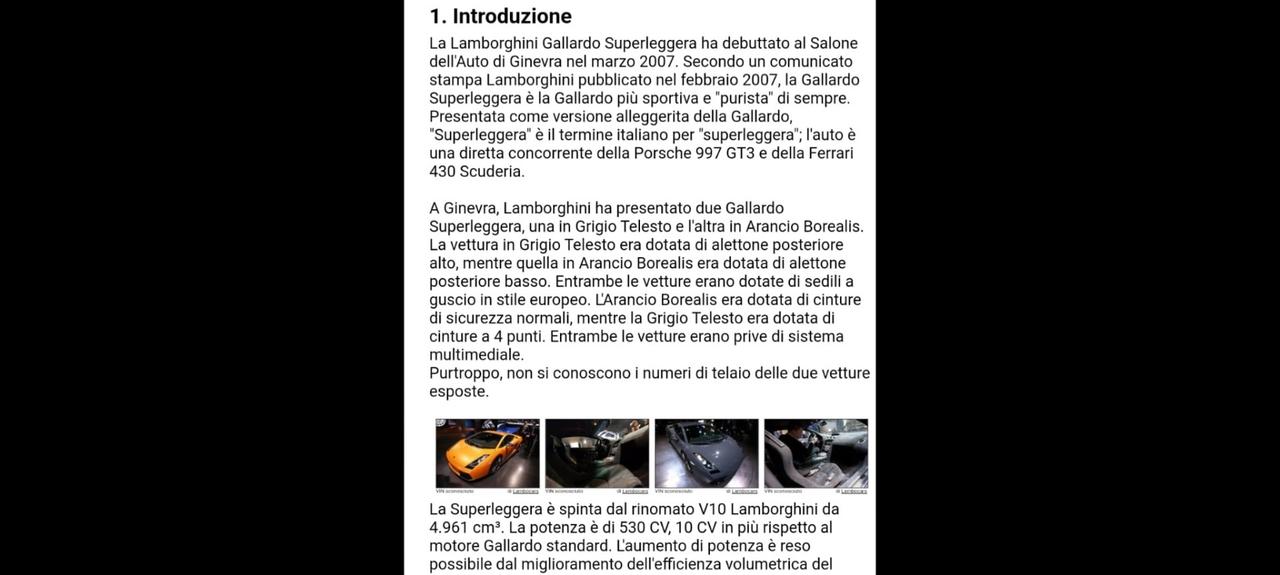 Lamborghini Gallardo 5.0 V10 Superleggera *N.00*