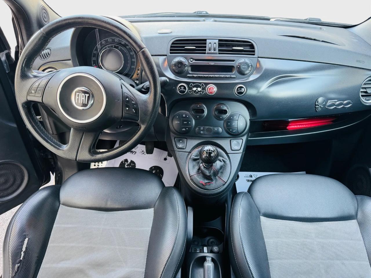 Fiat 500 S 1.2 benzina fine 2011 total black neo patentati