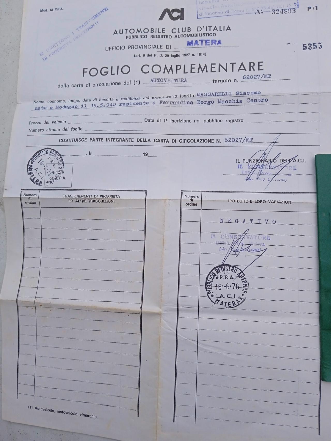 Fiat 126 600 base mk1 conservata unico proprietario