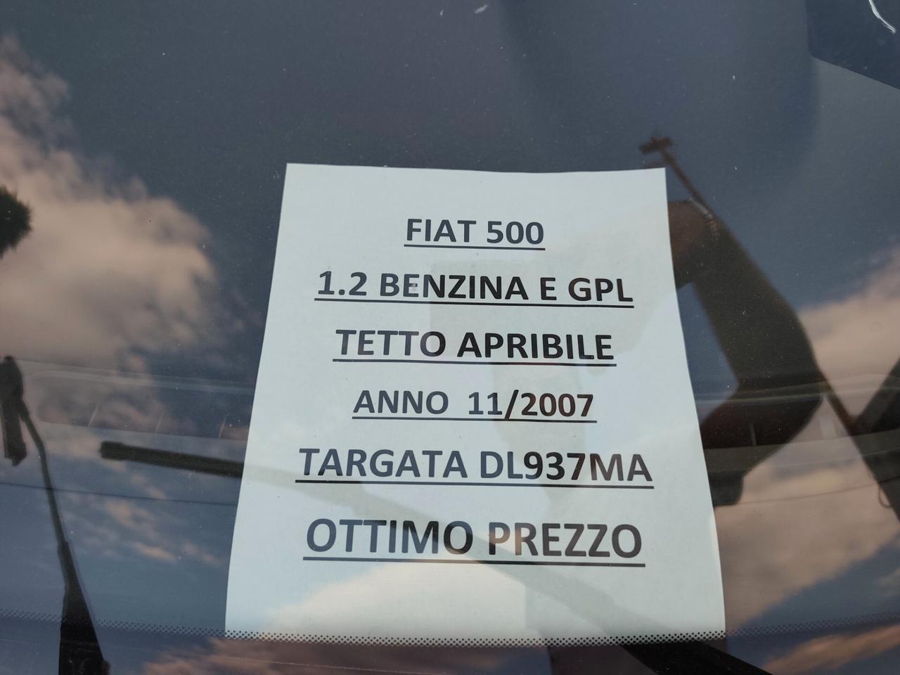 Fiat 500 1.2 benzina e gpl “ Tetto apribile