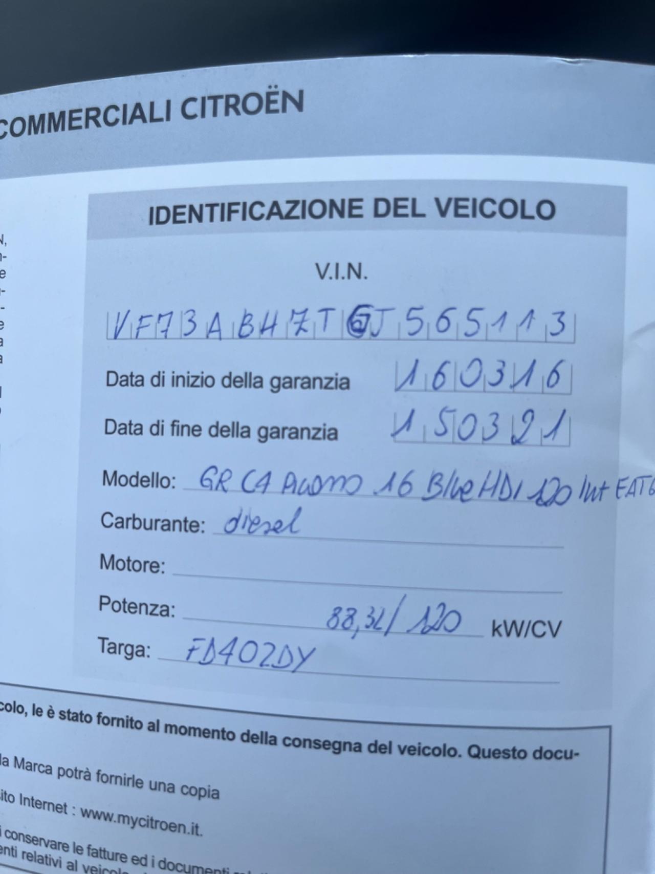 Citroen Grand C4 Picasso 2016 7 posti