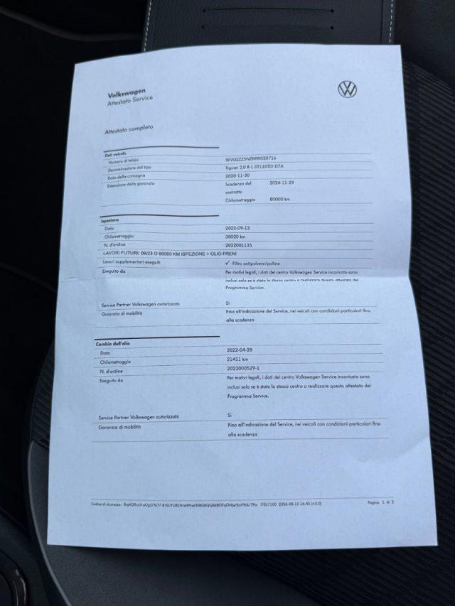 VOLKSWAGEN Tiguan 2.0 TDI R-Line TETTO APRIBILE