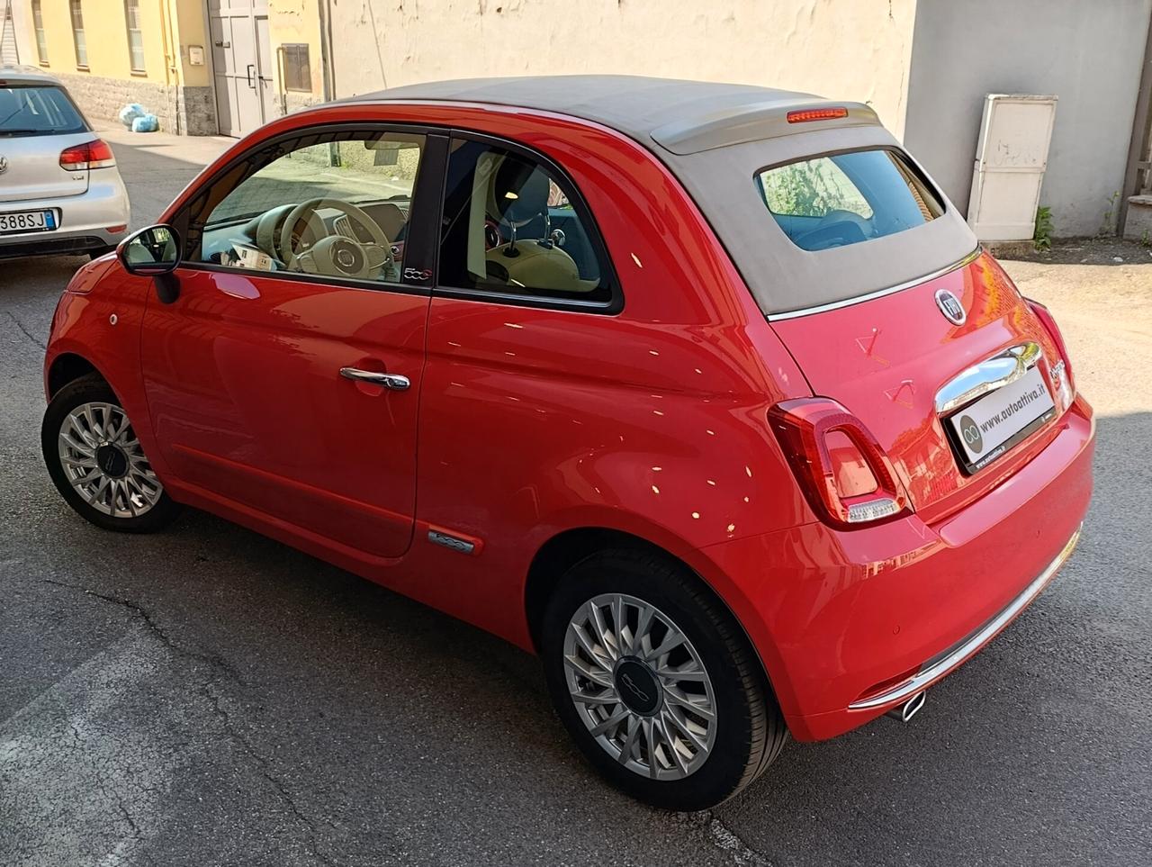 Fiat 500 C 1.0 Hybrid Lounge Rosso Corallo Pelle Full