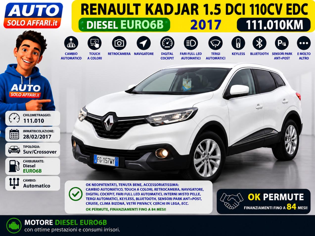 Renault Kadjar 1.5 DCI 110CV EDC CAMBIO AUTOMATICO/EURO6B/NAVI/CAMERA