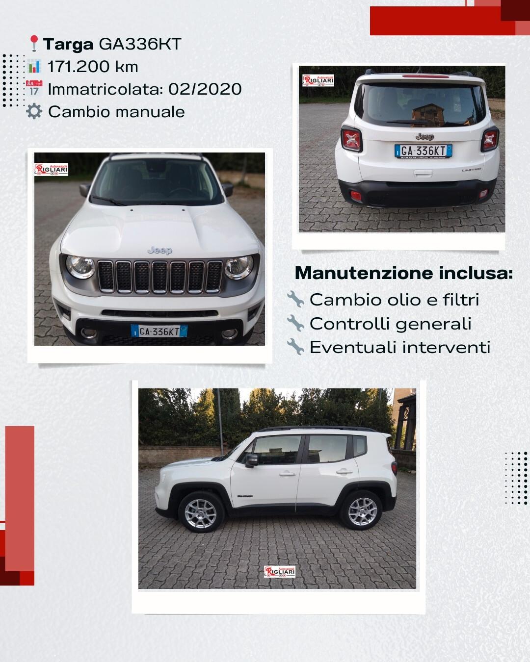 Jeep Renegade 1.6 Mjt DDCT 120 CV - Limited