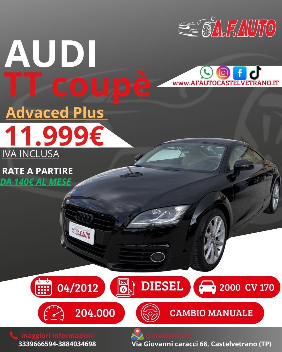 Audi TT Coupé 2.0 TDI quattro Advanced plus
