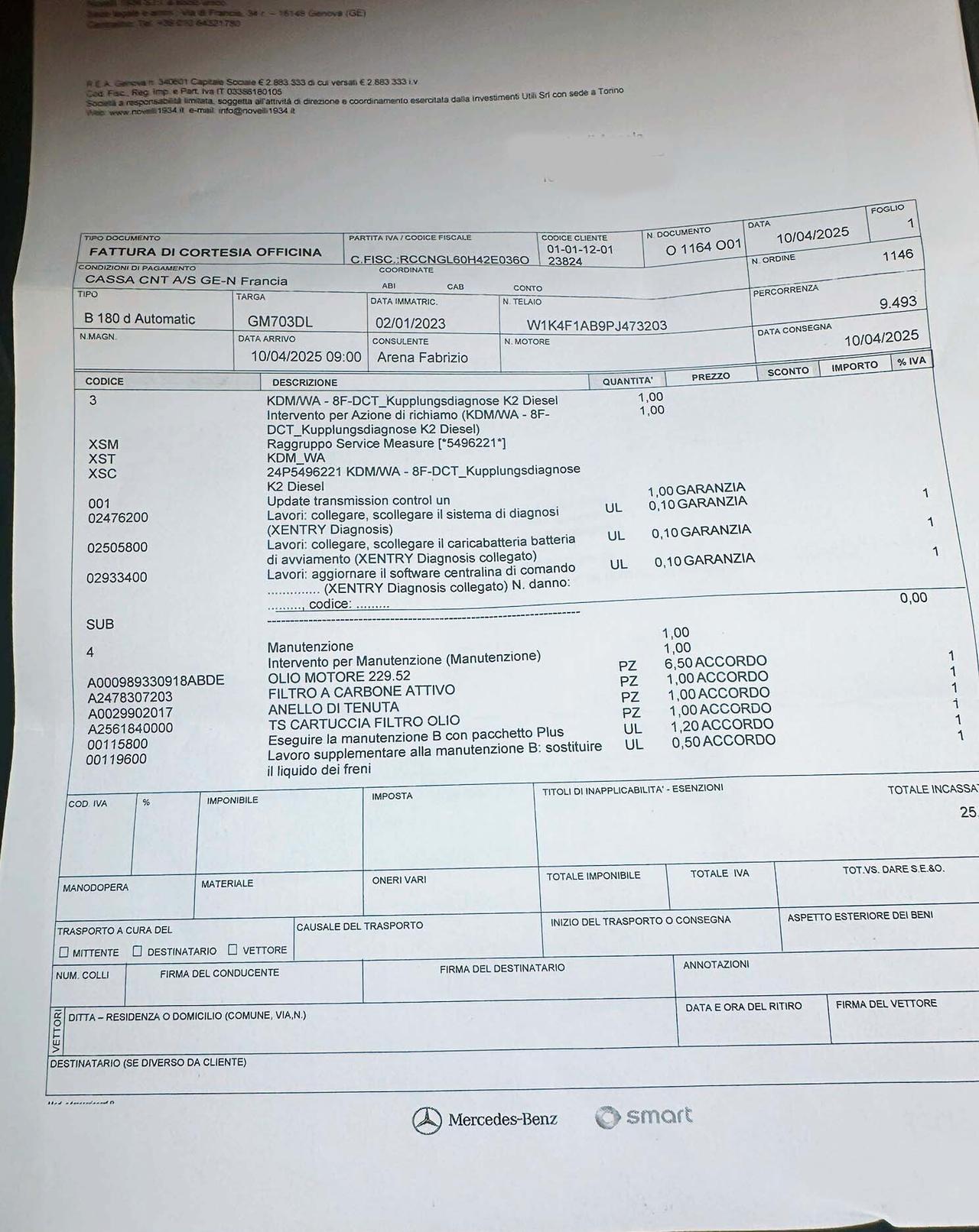 Mercedes-benz B 180 d Automatica Business Unico Proprietario solo 18.000 km come nuova