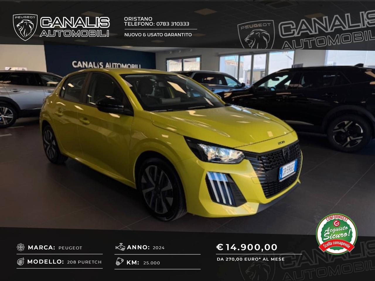 Peugeot 208 PureTech 75 CV 5 porte STYLE 2024