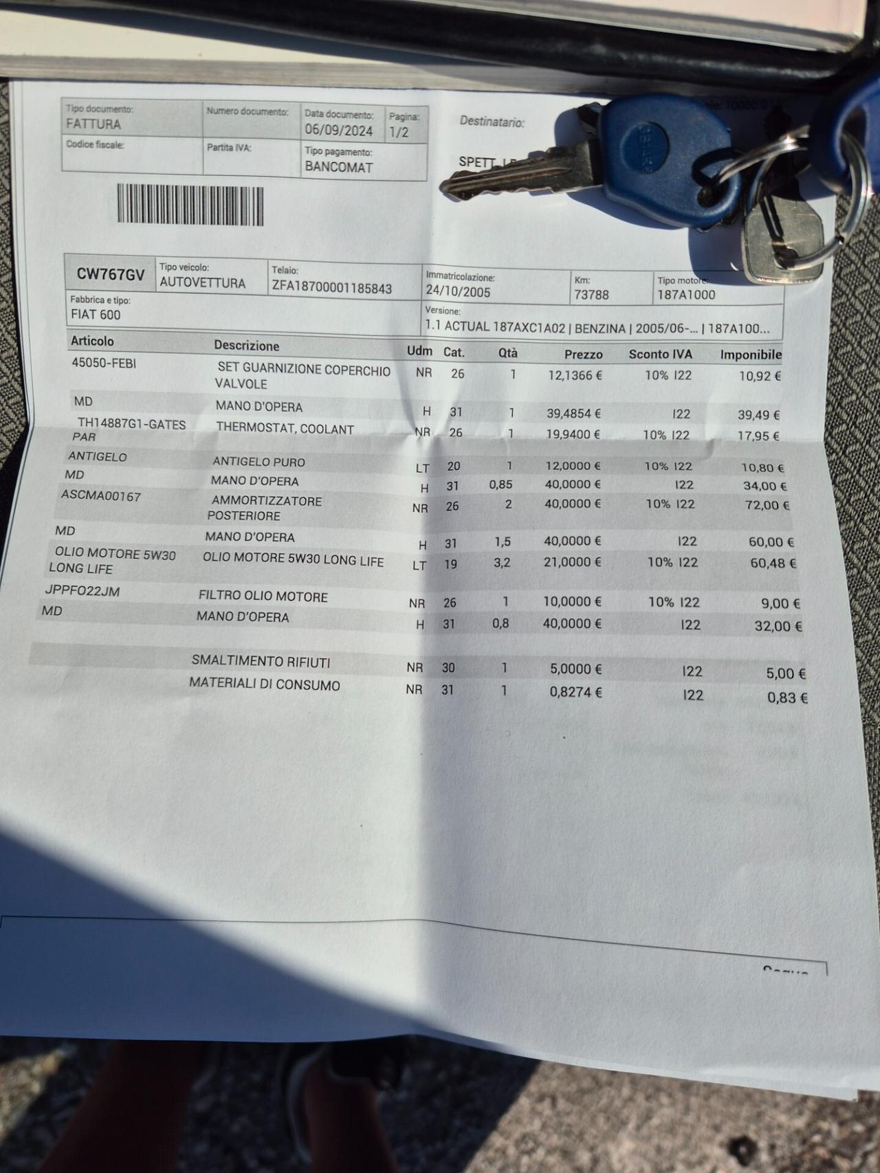 Fiat Seicento 1.1 benzina aria condizionata euro 4