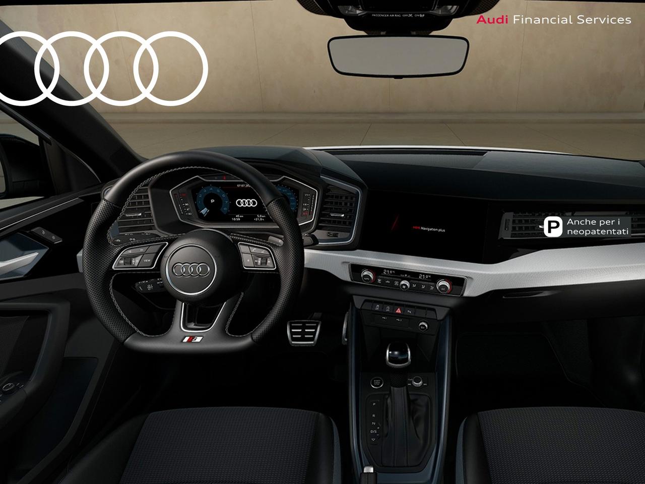 Audi A1 sportback 30 1.0 tfsi identity black 116cv s-tronic