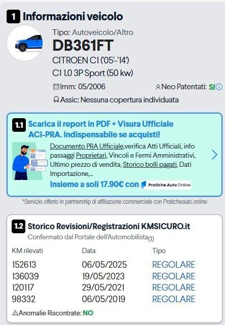 Citroen C1 1.0 3 porte C1TY