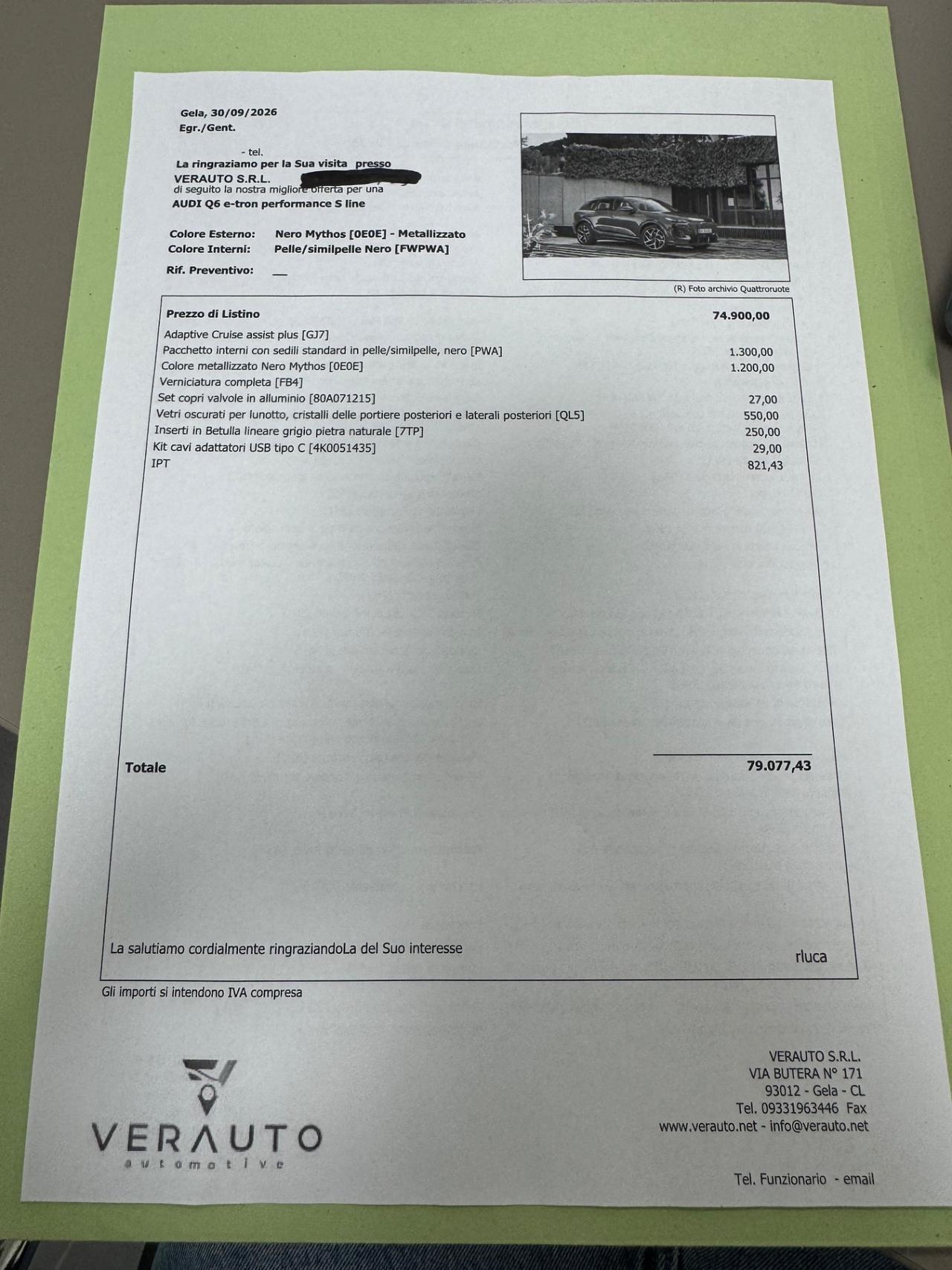 Audi Q6 e-tron performance S line edition