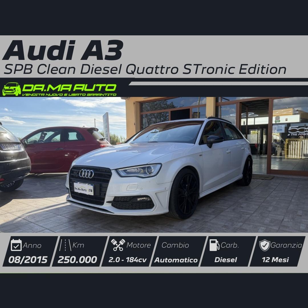 Audi A3 SPB 2.0 TDI 184 CV clean diesel quattro S tronic edition