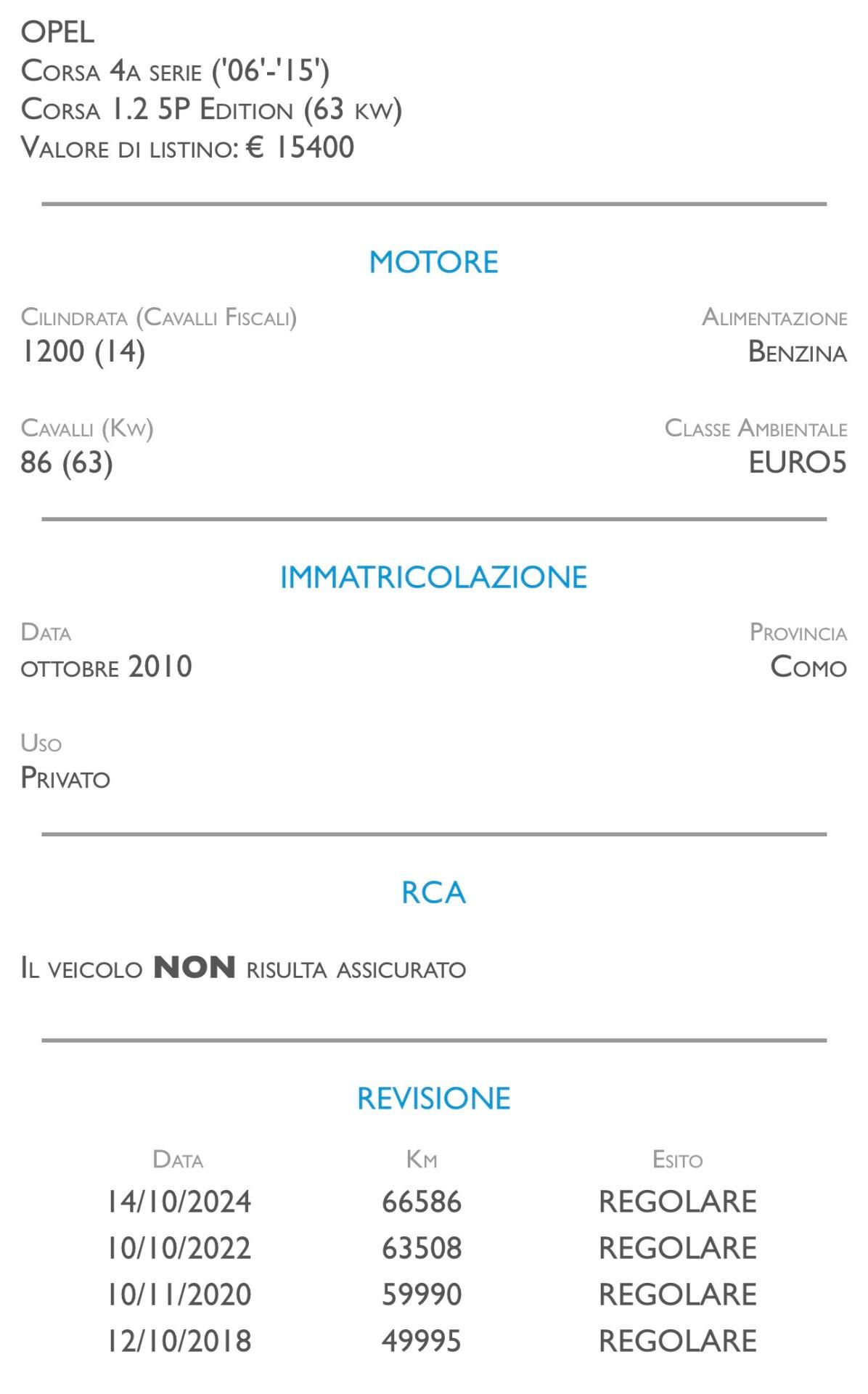 Opel Corsa 1.2 5 porte Club - IDEALE PER NEOPATENTATI