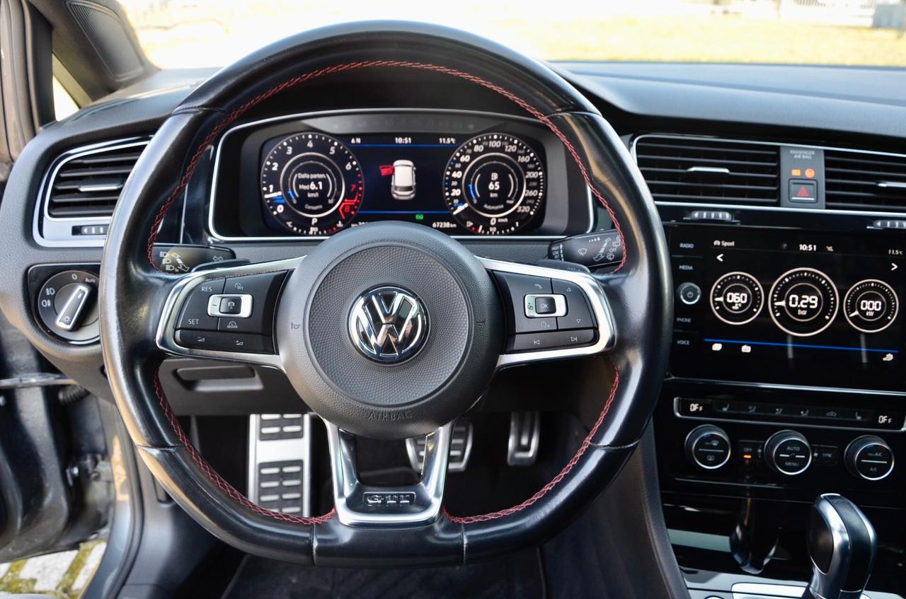 VOLKSWAGEN GOLF 7.5 GTI PERFORMANCE 2.0 TSI 245cv DSG, SERVICE CON FATTURE, TETTO, DCC, FULL PELLE, FARI FULL LED, 19", PERMUTE