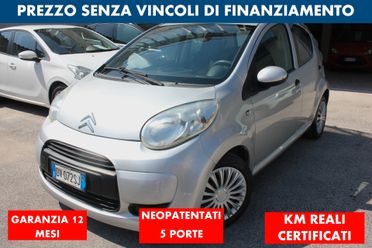 Citroen C1 1.0 68 CV 5 P NEOPAT OK GARANZIA 12 M TAGLIANDATA