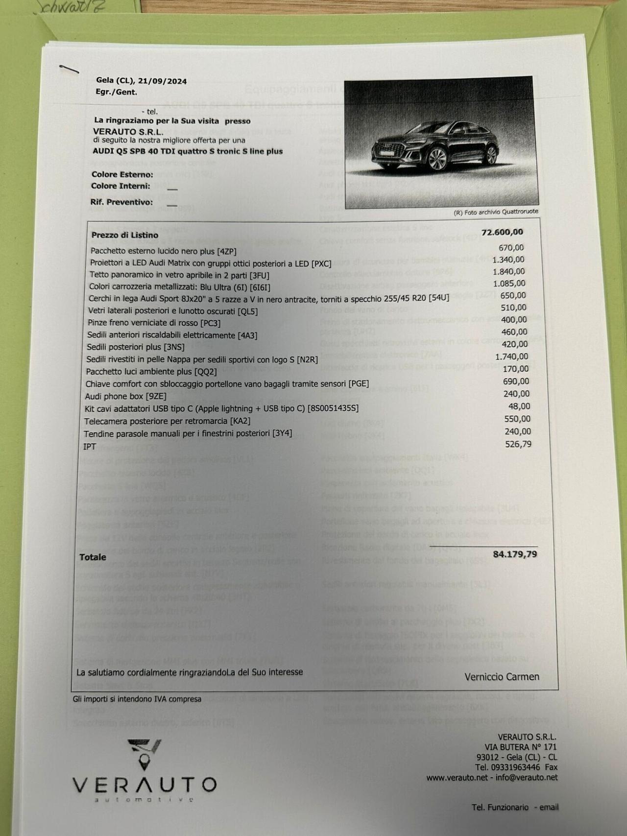 Audi Q5 SPB - possibilità leasing e noleggio no scoring